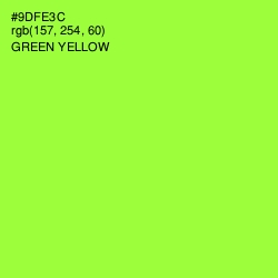 #9DFE3C - Green Yellow Color Image